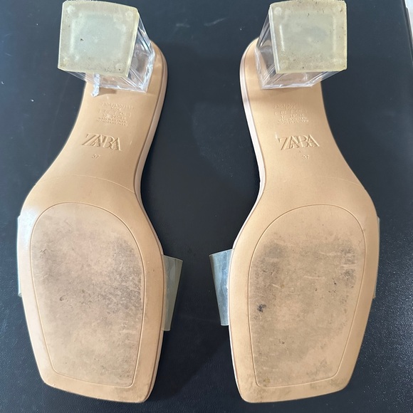 Zara Nude Heels with Transparent Strap - Picture 3 of 4